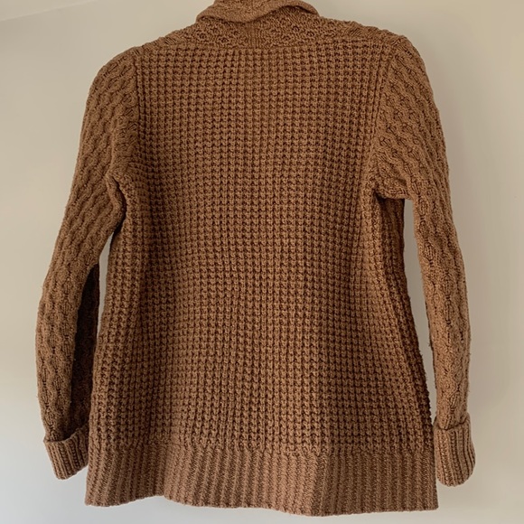 MADEWELL Shawl Collar Snap Cardigan Sweater Tan - Picture 3 of 9